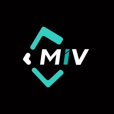 MIV 'in yaratıcı minimalist harf logosu. MIV eşsiz vektör baş harfleri alfabe harf logosu tasarımı