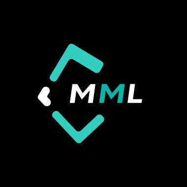 MML yaratıcı minimalist harf logosu. MML benzersiz vektör baş harfleri harf logosu tasarımı