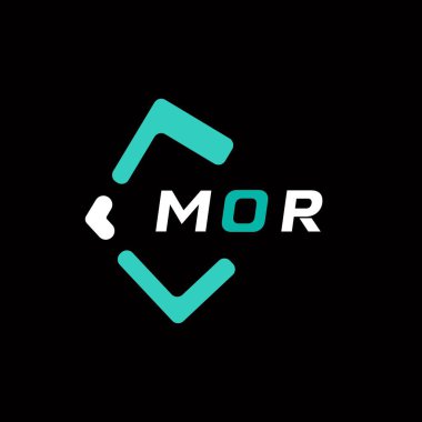 MOR yaratıcı minimalist harf logosu. MOR benzersiz vektör baş harfleri alfabe harfi logo tasarımı