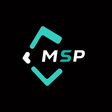 MSP yaratıcı minimalist harf logosu. MSP benzersiz vektör baş harfleri harf logosu tasarımı