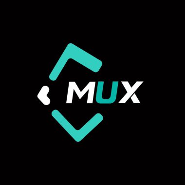 MUX yaratıcı minimalist harf logosu. MUX benzersiz vektör baş harfleri harf logosu tasarımı