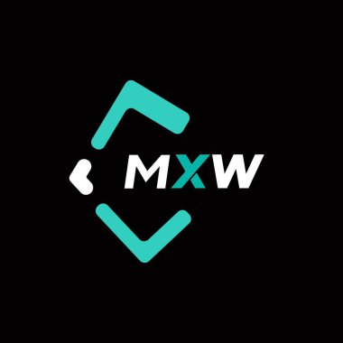 MXW yaratıcı minimalist harf logosu. MXW benzersiz vektör baş harfleri harf logosu tasarımı