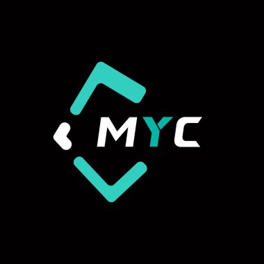 MYC yaratıcı minimalist harf logosu. MYC benzersiz vektör baş harfleri harf logosu tasarımı