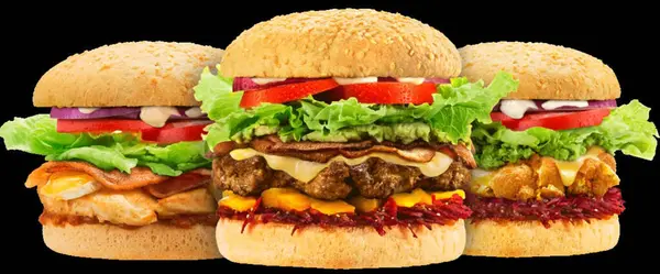 tasty sandwiches burger on a white background.