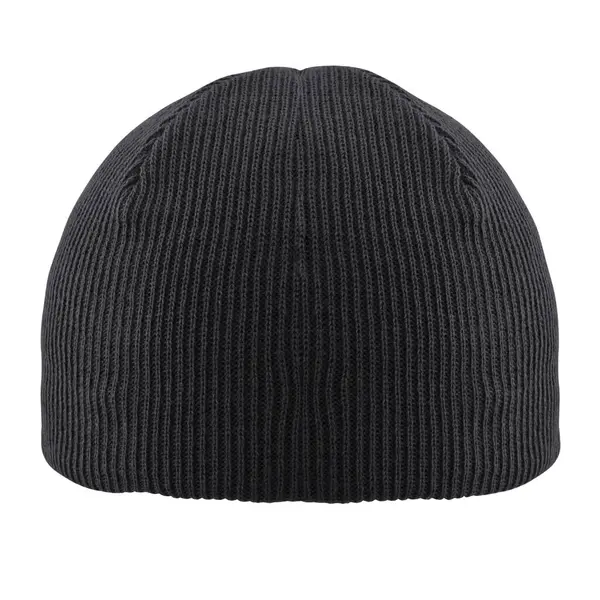 Black Knit Beanie - Warm Winter Hat for Men and Women isolated on white background