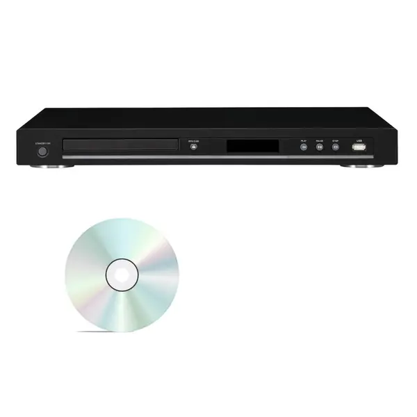 CD oynatıcı beyaz arkaplanda izole edildi