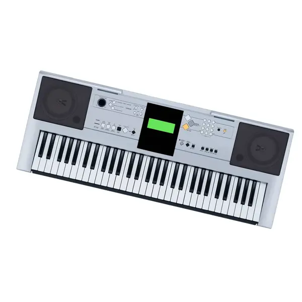 Hoparlörlü Elektronik Klavye - Beyaz Arkaplanda İzole Edilen Müzik Aygıtı