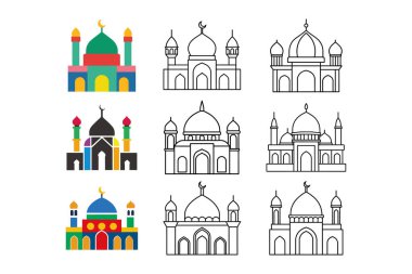 güzel cami silueti vektörü, tasarımcılar için cami vektör sanatı, zarif cami silueti vektörü, tasarım projeleri için cami silueti sanatı, İslami cami silueti vektör tasarımı, tasarımcılar için yaratıcı cami vektör sanatı, cami silüeti vec