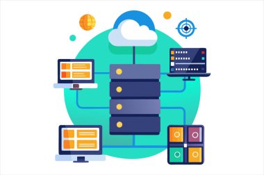 Web sunucu vektör sanatı, web sunucu vektör illüstrasyonu, web ev sahipliği veri merkezi vektör görüntüsü, web ev sahipliği ikon vektör sanatı, web sunucu hizmetleri vektör tasarımı, web sunucu sembolleri vektör grafikleri, ağ taşıyıcı ağ vektör çizimleri, 