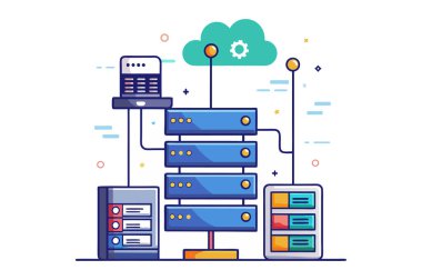 Web sunucu vektör sanatı, web sunucu vektör illüstrasyonu, web ev sahipliği veri merkezi vektör görüntüsü, web ev sahipliği ikon vektör sanatı, web sunucu hizmetleri vektör tasarımı, web sunucu sembolleri vektör grafikleri, ağ taşıyıcı ağ vektör çizimleri, 