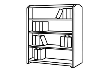 Kitap raf vektörü sanat tasarımı, kitap raf vektörü sanat illüstrasyonu, kitap raf vektörü sanat klibi, kitap raf vektörü sanatı ücretsiz indirme, tasarımcılar için kitap raf vektör sanatı, kitap raf vektör sanatı yüksek çözünürlük, kitap raf raf sanat silueti, 