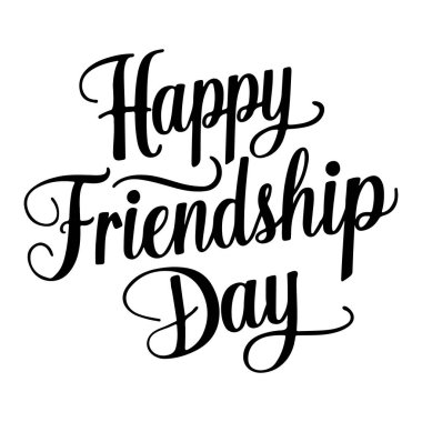 Mutlu arkadaşlık günleri, tipografi vektör sanat illüstrasyonu