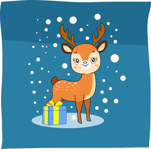 Kışın hediye edilen ren geyiği, Noel süsü için uygun.