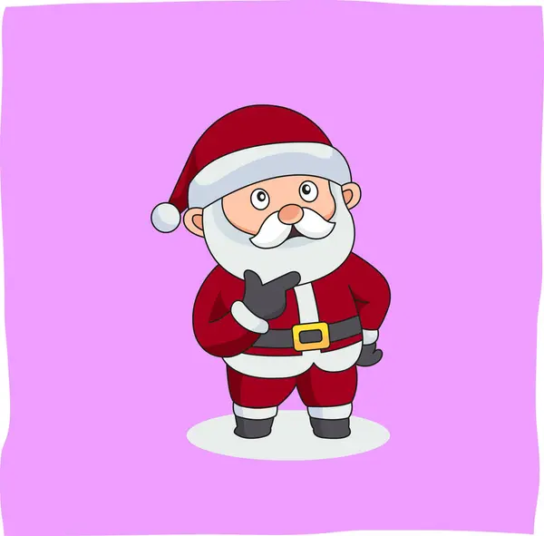 Noel süslemesi, Noel Baba 'nın kafası karışık, arka plan için uygun bir şey düşünüyor.