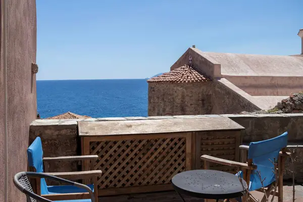 Monemvasia Şatosu, Yunanistan - 13 Nisan 2025 Ünlü Monemvasia Şato Kasabası.