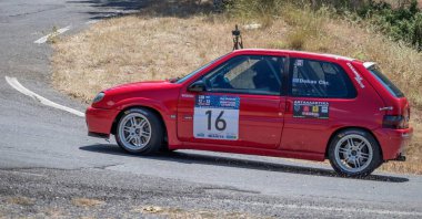 Dimitsana, Yunanistan - 12 Temmuz 2025 Dimitsana rallisi anavasi dimitsanas-zigovistiou 2025