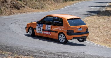 Dimitsana, Yunanistan - 12 Temmuz 2025 Dimitsana rallisi anavasi dimitsanas-zigovistiou 2025