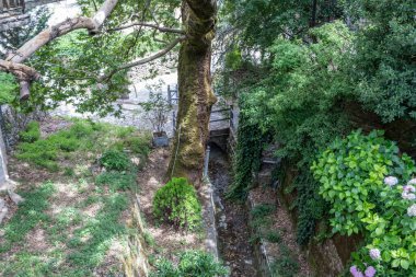 Stemnitsa, Yunanistan - 12 Temmuz 2025 Yunanistan Arcadia 'da Dimitsana yakınlarında yer alan geleneksel ve tarihi bir köydür..