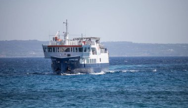 Pserimos Adası, Yunanistan - 30 Temmuz 2025 Pserimos Kalymnos belediyesine bağlı küçük bir Yunan adasıdır. 