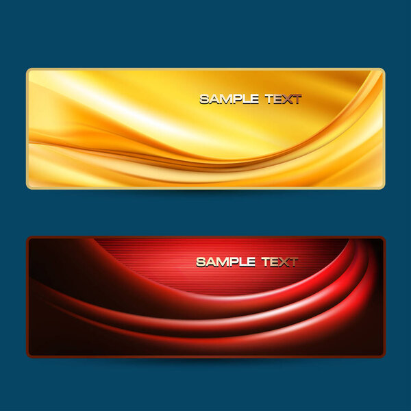 gorgeous dynamic flow line banners design in vector template