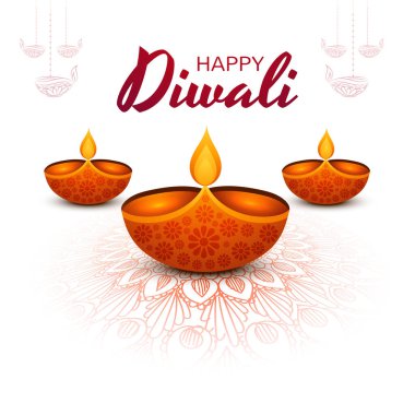 Vektör şablonunda güzel mutlu diwali fectival arkaplan