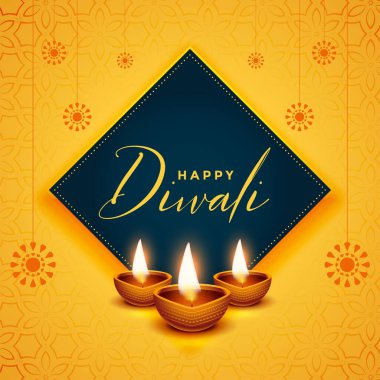 Vektör şablonunda güzel mutlu diwali fectival arkaplan