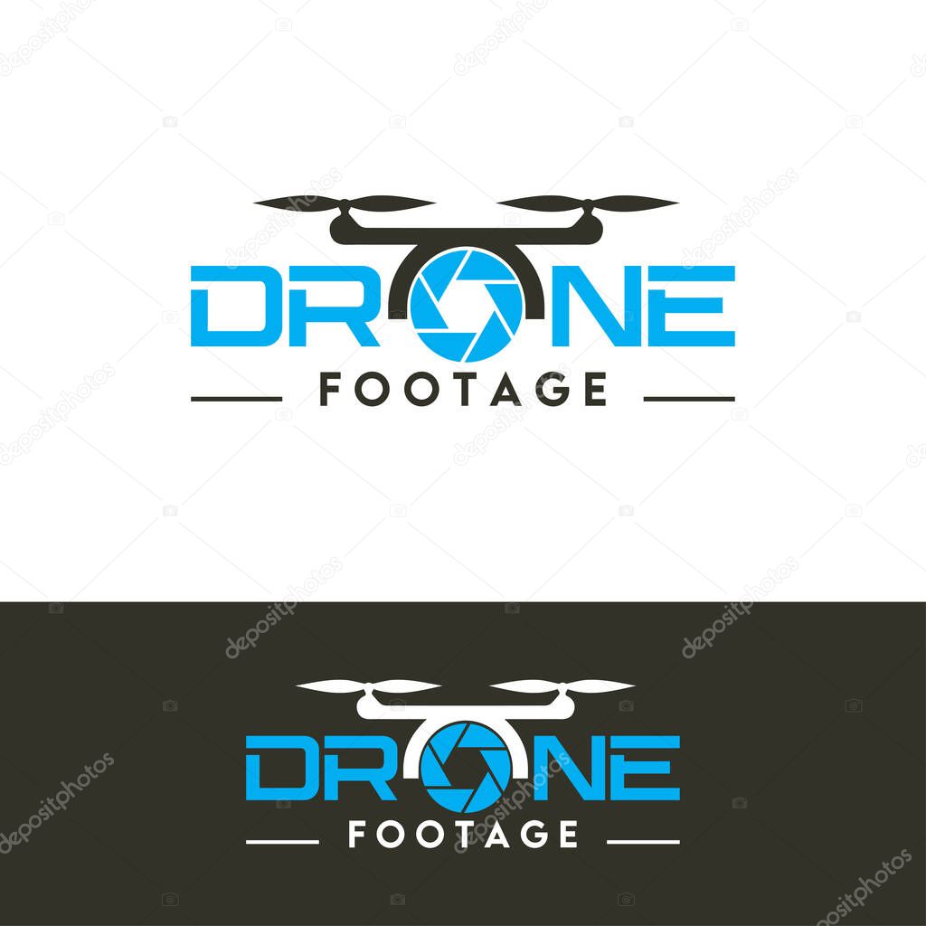Camera drone logo icon design template vector