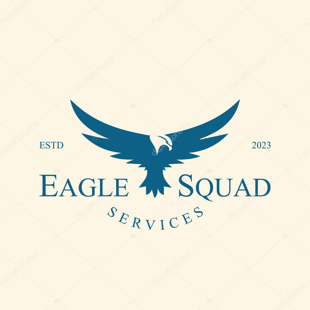 Eagle Squad Service vector logo design