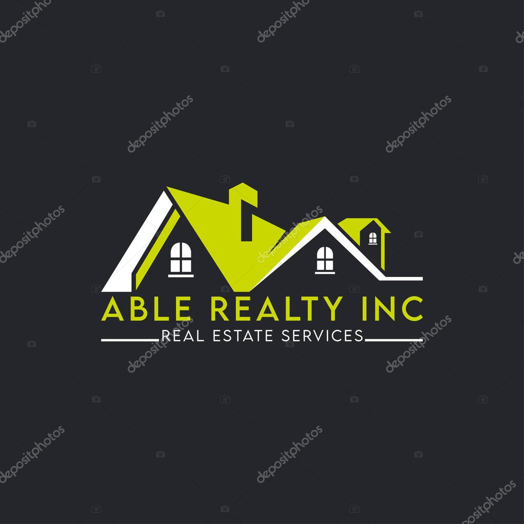 Real estate logo design in vector template