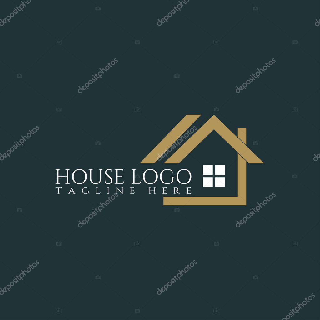 Real estate logo design in vector template