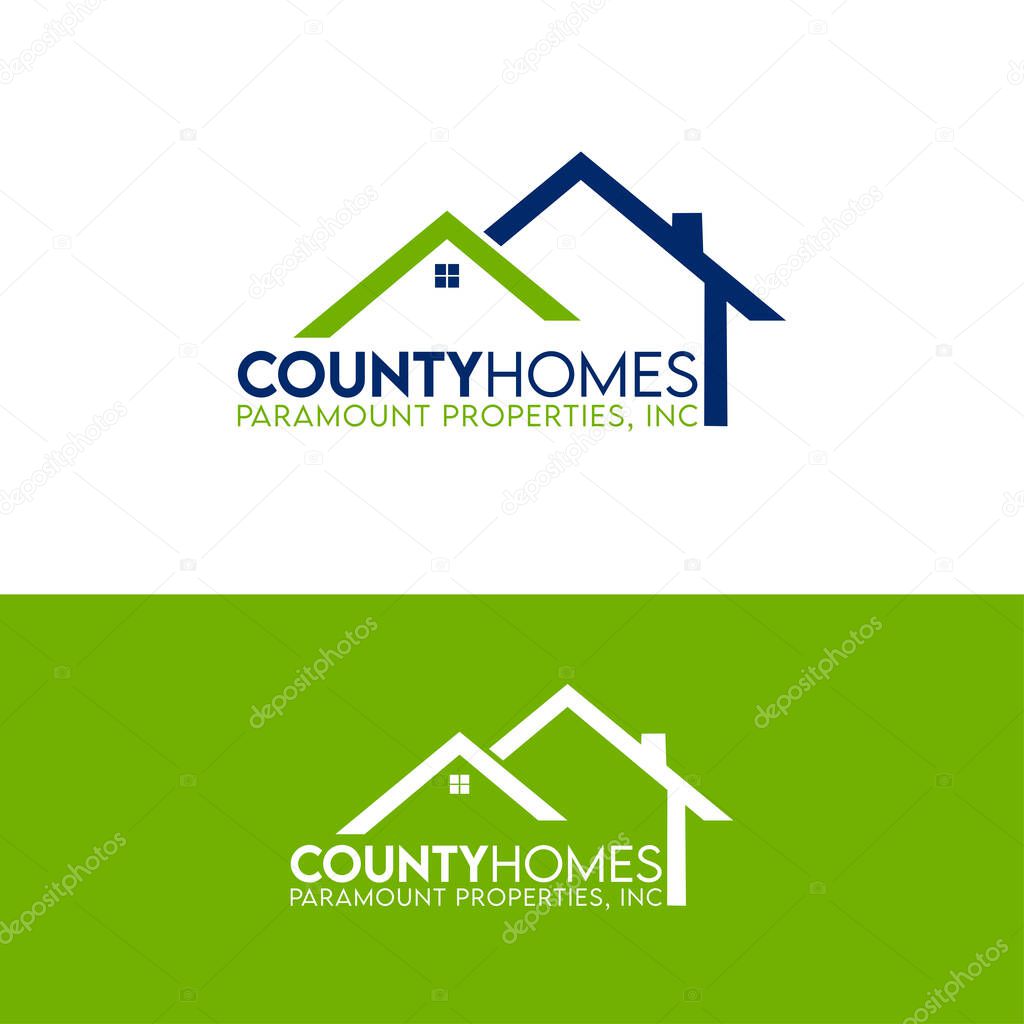 Real estate logo design in vector template