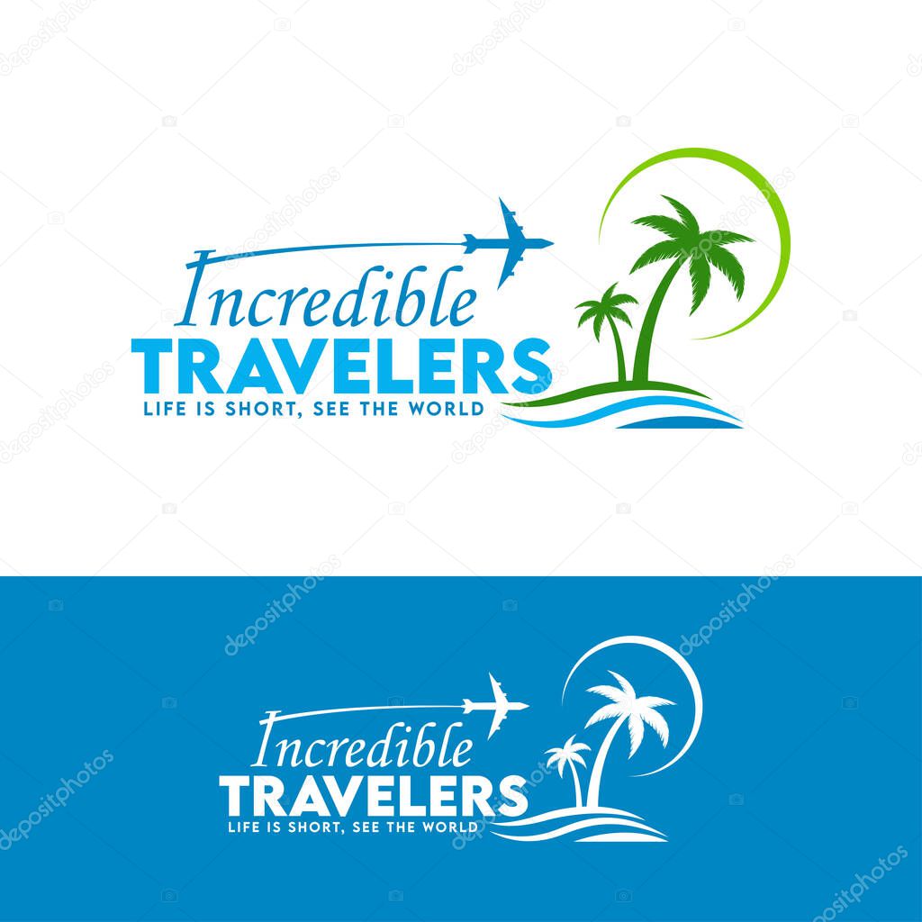 Holiday and travel logo design idea