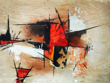 Kahverengi renkte soyut dışavurumculuk resimleri