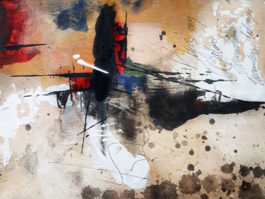 Kahverengi renkte soyut dışavurumculuk resimleri