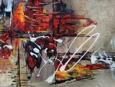 Kahverengi renkte soyut dışavurumculuk resimleri