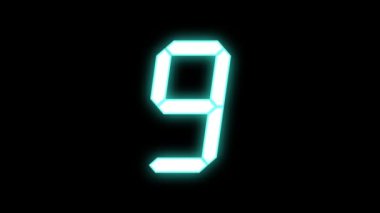 Basit renkli geri sayım kısa video görüntüleri siyah arkaplan