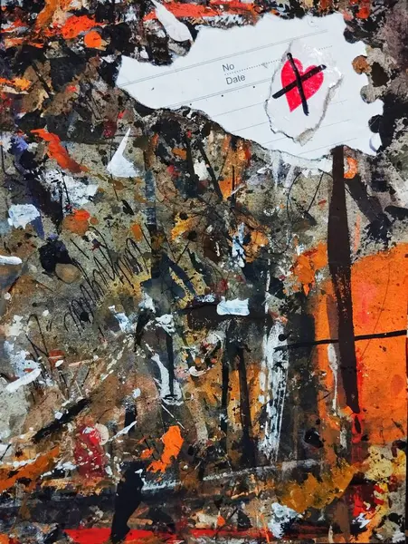 Sanatsal yaratıcı çağdaş dışavurumculuk soyut kolaj sanat arkaplan dokusu