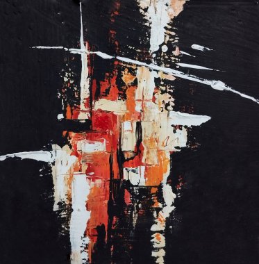 Sanatsal klasik kompozisyon dışavurumculuğu soyut resim sıcak renk dokusu arka planı