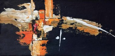 Sanatsal klasik kompozisyon dışavurumculuğu soyut resim sıcak renk dokusu arka planı