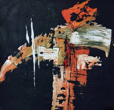 Sanatsal klasik kompozisyon dışavurumculuğu soyut resim sıcak renk dokusu arka planı