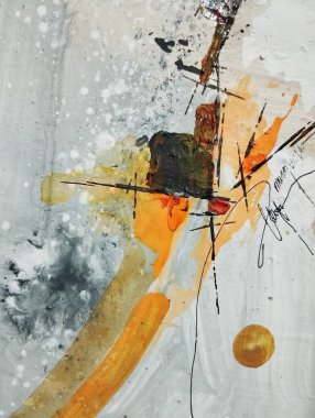 Kırık kırmızı gri kahverengi akış soyut renk kompozisyonu dışavurumculuğu