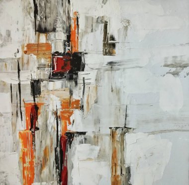 Kırık kırmızı gri kahverengi akış soyut renk kompozisyonu dışavurumculuğu