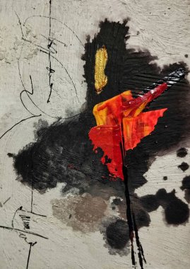 Sanatsal çağdaş kahverengi koyu soyut dışavurumculuk resimleri kompozisyon renkleri 