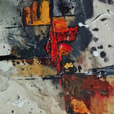 Sanatsal çağdaş kahverengi koyu soyut dışavurumculuk resimleri kompozisyon renkleri 