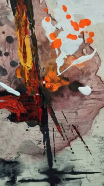 Sanatsal çağdaş kahverengi koyu soyut dışavurumculuk resimleri kompozisyon renkleri 