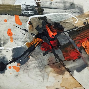 Sanatsal çağdaş kahverengi koyu soyut dışavurumculuk resimleri kompozisyon renkleri 