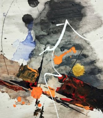 Sanatsal çağdaş kahverengi koyu soyut dışavurumculuk resimleri kompozisyon renkleri 