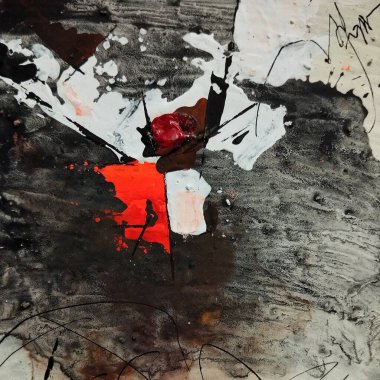 Sanatsal çağdaş kahverengi koyu soyut dışavurumculuk resimleri kompozisyon renkleri 