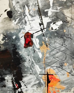 Sanatsal çağdaş kahverengi koyu soyut dışavurumculuk resimleri kompozisyon renkleri 