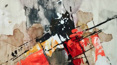 Sanatsal çağdaş kahverengi koyu soyut dışavurumculuk resimleri kompozisyon renkleri 